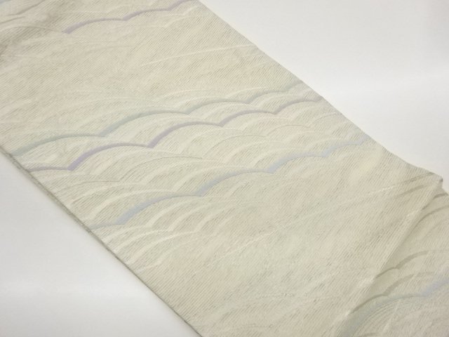 JAPANESE KIMONO / NAGOYA OBI FOR SUMMER / WOVEN ABSTRACT PATTERN 